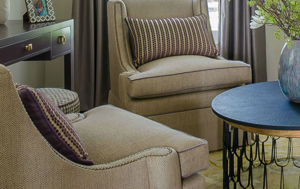 Purple Chair Fabric Interior Design