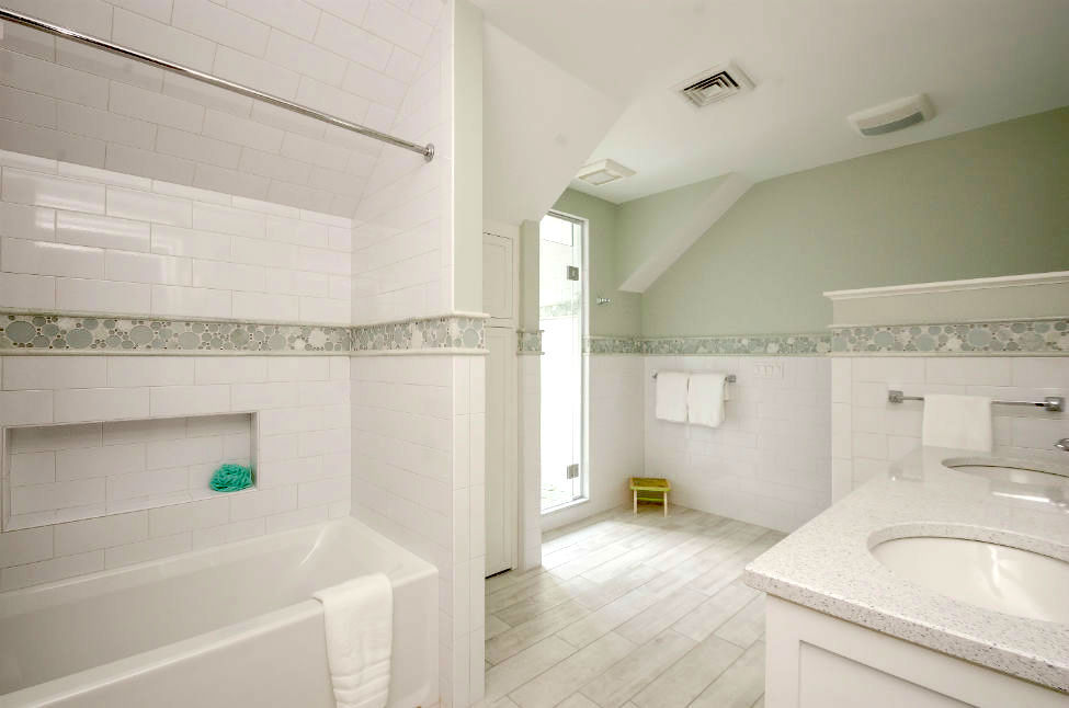 White And Green Bathroom Verve Design