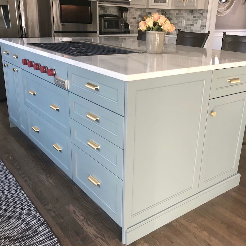 Kitchen island custom cabinetry