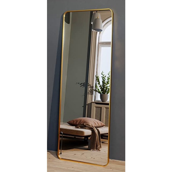 BEAUTYPEAK Full Length Standing Mirror in Gold